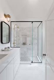 Elegant Shower Design With Black Window Frame Bathroom Interior Design Bathroom Trends Modern Bathroom Design