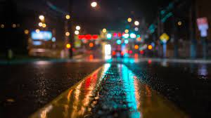 Street 1366x768 City Lights Wallpaper 4k Wallpapers For Pc Rain Wallpapers