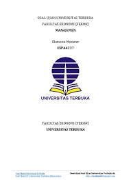 Maybe you would like to learn more about one of these? Soal Ujian Ut Manajemen Espa4227 Ekonomi Moneter