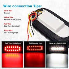 License plate lights, license plate bracket/light assemblies, reverse lights, backup lights, utility lights and more are listed here for your maintenance needs. Partsam 2pcs 6 3 Inch Oval Truck Trailer Led Tail Stop Brake Lights Taillights Running Red And