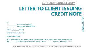 How To Write Letter To Client - Letter To Client Issuing Credit Note -  Youtube