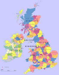 United kingdom administrative map, uk, england, wales, scotland, northern ireland. 28 England Ideas Map Of Britain Map British Isles