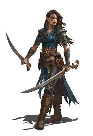 Female Elf Rogue Ranger Dual Wield Pathfinder Pfrpg Dnd D D 3 5 5e 5th Ed D20 Fantasy Female Elf Concept Art Characters Elf Warrior