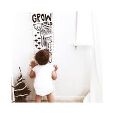 Wee Gallery Canvas Growth Chart Safari