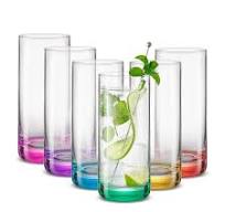 Amazon.com | JoyJolt Hue Highball Glasses Set of 6 Tall ...