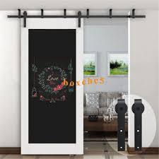 4ft 20ft Ceiling Mount Sliding Barn Door Hardware Closet Kit Single Double Doors Barn Doors Sliding Modern Sliding Barn Door Rolling Barn Door