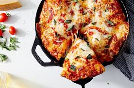 Crispy Cheesy Pan Pizza Recipe Recipes Pan Pizza Food
