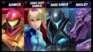 Super Smash Bros Ultimate Amiibo Fights Request #2113 Team Samus vs Dark  Samus & Ridley - YouTube