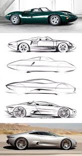 The Transition Of The Jaguar Xj13 Into The Jaguar C X75 Courtesy Jaguar Cars Ltd Car Design Sketch Car Design Concept Car Design