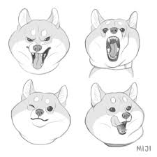 Artstation Shiba Dog Miji Lee Animal Art Animal Sketches Animal Drawings