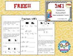 Looking for formative assessment ideas? Free Fraction Formative Assessment For 5th Grade 5 Nf 1 Teaching Math Math School Math Classroom