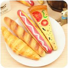 Fashion Novelty Creative Cute Croissant Pizza Hotdog Baguettes Design Ballpoint Pen Food Shapes Pizza Ball Dog Bread