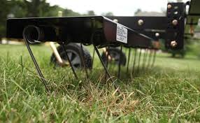 Lower the blades on your mower as you would in the fall, cutting your grass to about an inch below what you normally would in the high season. What Is A Dethatcher And How To Dethatch Your Lawn Correctly