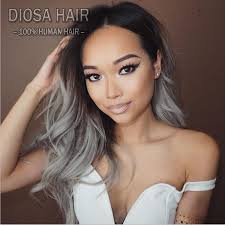 Black And Grey Lace Front Wig Cheap Wig Medium Buy Quality Wig Hair Color Chart Directly From China Wig Manufacture Suppliers Nbsp Nbs Grey Ombre Hair Ombre Hair Color Wig Hairstyles