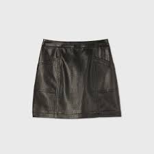 Girls Faux Leather Skirt Art Class Black S Target Faux Leather Skirt Celebrities Leather Jacket Leather Skirt