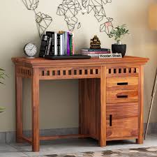 Buy Adolph Kids Study Table Honey Finish Online In India Wooden Street Wooden Study Table Study Table Kids Study Table