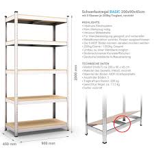 Willkommen beim hagebaumarkt in diepholz! Steckregal Werkstattregal 2000x900x450 Mm 5 Kaufland De