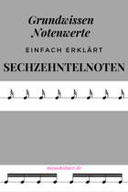 Dieser anhänger ist aus hochwertigem zinn (97% reinzinn bleifrei) handwerksmäßig in kleiner auflage gefertigt. Sechzehntelnoten Verstehen Grundwissen Notenwerte Manu Holmer Schlagzeug Und Wortspielerin