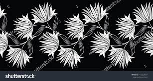 Black And White Floral Pattern Border Seamless Black And White Flower Border Sponsored Sponsored Black Seamless White Border Flower Border White Flowers Designs To Draw
