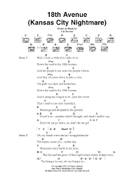 Kunci gitar dan lirik lagu punk rock skinhead. 18th Avenue Kansas City Nightmare Sheet Music Cat Stevens Guitar Chords Lyrics