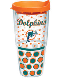 nfl miami dolphins polka dot wrap with lid tumblers mugs cups tervis miami dolphins game nfl miami dolphins miami dolphins