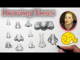 Draw lines for the bangs. Drawing Different Shaped Noses Using Only A 2h 5b Black Pencil Youtube