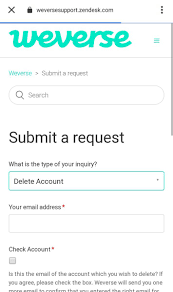 How to delete weverse account. Tash On Twitter In Order To Delete Your Account On Weverse You Need To Email The Support Service There Is No Easy Way To Deactivate Https T Co L8ehaxsaix