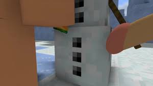 Minecraft XXXXNoël avec le bonhomme de neige à trois têtes