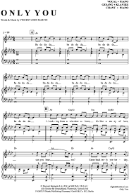 Only You Klavier Gesang The Flying Pickets Pdf Noten Klick Auf Die Noten Um Reinzuhoren Noten Und Playback Gitarre Noten Klavier Querflote Noten