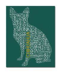 Chihuahua Text Art Stretched Canvas Mascotas Arte Cosas Para Hacer