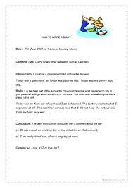 It is an older journal or diary for your own use. How To Write A Diary English Esl Worksheets For Distance Learning And Physical Classrooms
