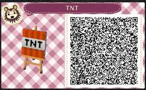 Just by taking a picture of this exported qr code image this will save all information of the mii you copied as a qr code including, name, birth date, author, copying options and of course the mii avatar. Found Some Acnl Minecraft Qr Codes Here Is The Tnt Animal Crossing Qr Codes Animal Crossing Acnl