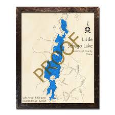 Little Sebago Lake Me 3d Nautical Wood Maps