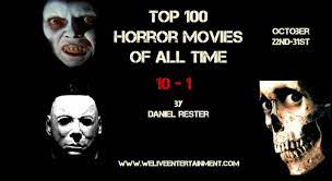It's time for some good horror movies. Top 100 Horror Movies