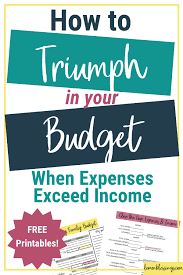 How To Triumph In Your Budget When Expenses Exceed Income Budgeting Income Family Budget