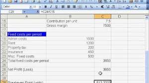 Breakeven Analysis In Excel