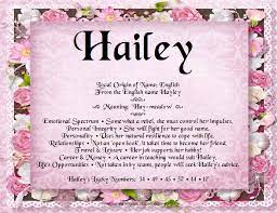 Hailey Angies Creation Girl Names With Meaning Hailey Name Meaning Names With Meaning