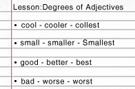 degrees of adjectives lesson turtle diary