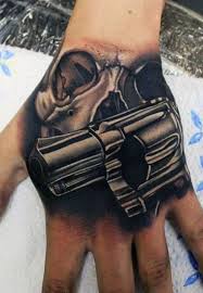 Awesome grey ink skull tattoo on man hand. 150 Trendy Hand Tattoos For Men You Must See Tattoo Me Now