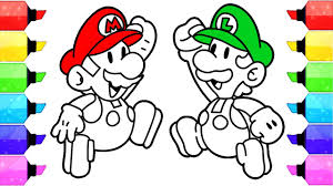 Select from 35450 printable coloring pages of cartoons, animals, nature, bible and many more. Super Mario Coloring Pages Nintendo Super Mario And Luigi Coloring Page For Kids Youtube