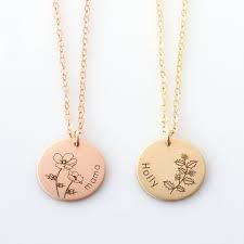 Birth Month Flower Necklace Personalized Birth Flower Necklace Birth Month Mom Necklace Etsy In 2020 Rose Gold Gifts Mom Necklace Etsy Mom Necklace Personalized