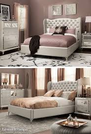 Sofia vergara paris silver 7 pc king upholstered bedroom. Bling Bedroom Set Saveria Piece Queen Atmosphere Ideas Vanity With Headboard And Black Sets Ashley Glam Furniture Office Apppie Org