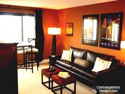 Brown + gray + orange. Living Room Color Ideas With Black Furniture Novocom Top