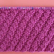 K2, reverse yo (wrap yarn in opposite direction from front to back), knit across to end of the row repeat this row until there are 47 stitches next row: Diagonal Rib Stitch Knitting Pattern For Beginners Studio Knit