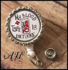 Personalized Retractable Badge Reel With Pinch By Ahthreads 9 75 Nursing Fun Badge Reel Bottle Cap Jewelry
