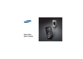 Samsung Sgh E250i Datasheet User S Guide Manualzz