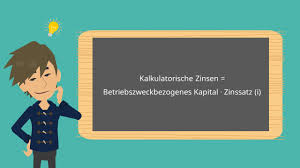 Ein banküblicher zinssatz oder feste monatliche raten sind nicht zwingend notwendig. Kalkulatorische Zinsen Definition Und Berechnung Mit Video