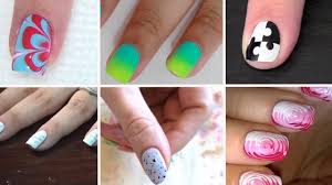 6 Super Easy Nail Art Designs At Home For Beginners Without Tools 2018 Youtube Simple Nail Art Designs Nail Art Diy Nail Art