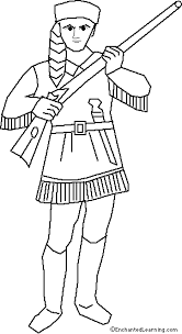 Color in this picture of davy crockett and share it with others today! Davy Crockett Coloring Printout Enchantedlearning Com