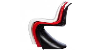 La panton chair fut la première chaise en plastique réalisée d'une seule pièce. Chaise Panton Rouge
